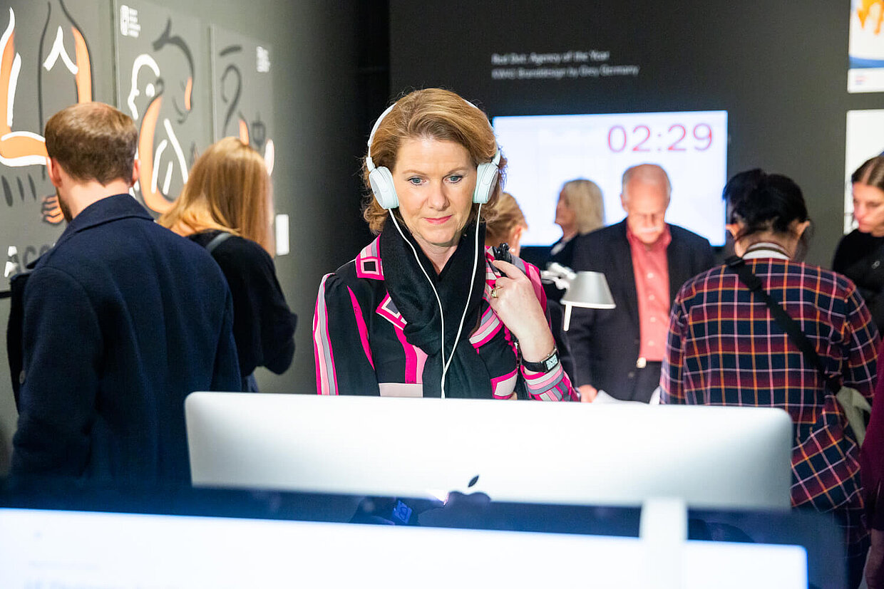 Guests at the exhibition opening