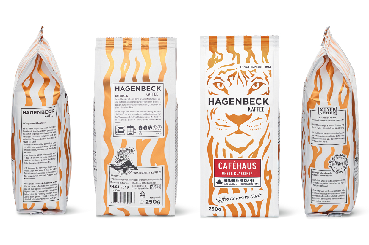 Verpackungsdesign Hagenbeck Kaffee