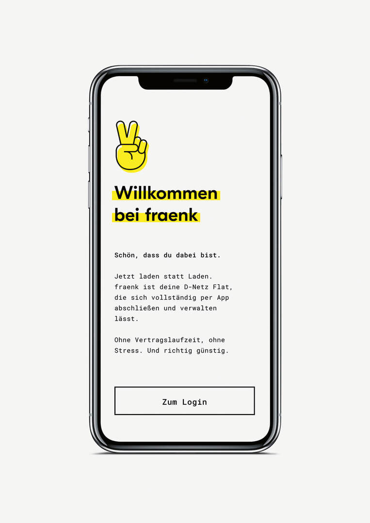 Mock-Up der fraenk-App